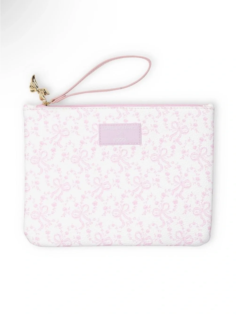 LoveShackFancy x Target - Yoobi Coquette Bow Flat Zip Pencil Case with Strap